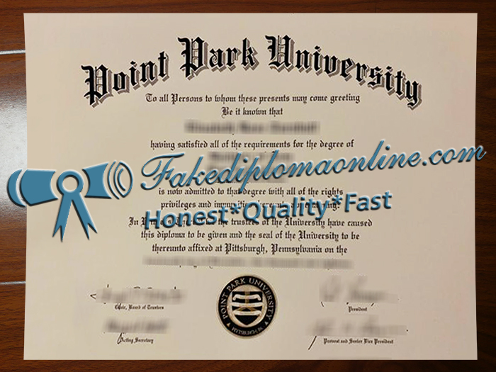 Point Park University diploma