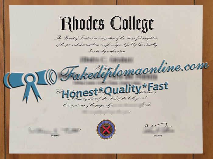 Rhodes College diploma