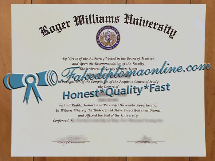 Roger Williams University diploma