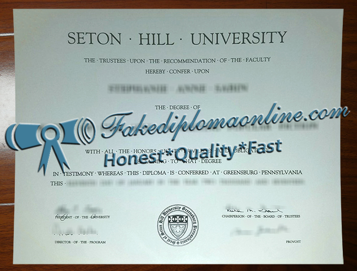 Seton Hill University diploma