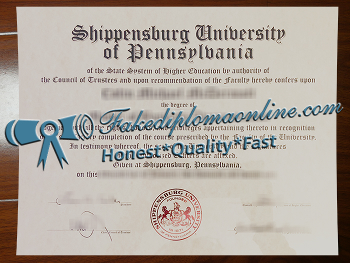 Shippensburg University diploma