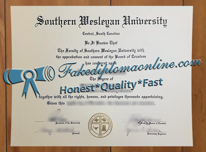 Southern Wesleyan University diploma