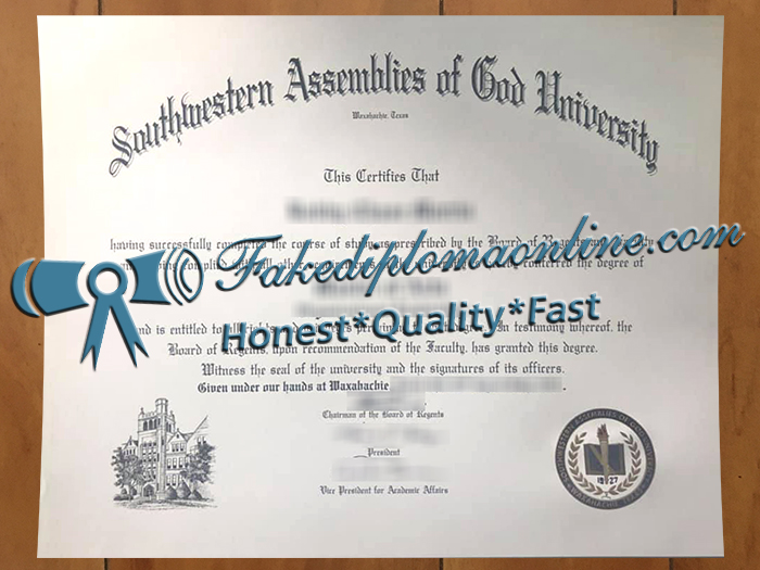 Southwestern Assemblies of God University diploma