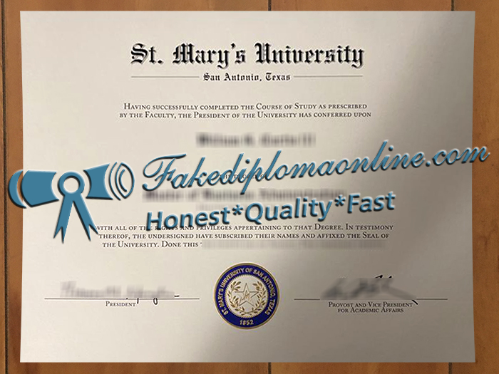 St. Mary's University diploma