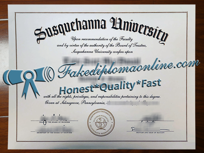 Susquehanna University diploma