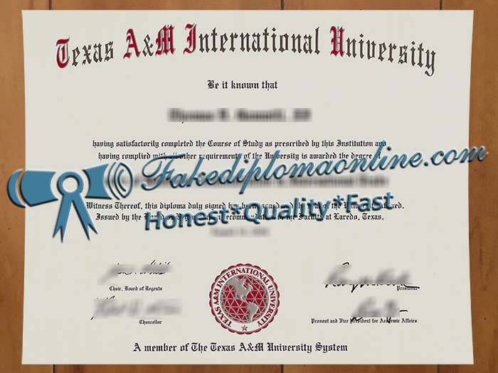 Texas A&M International University diploma