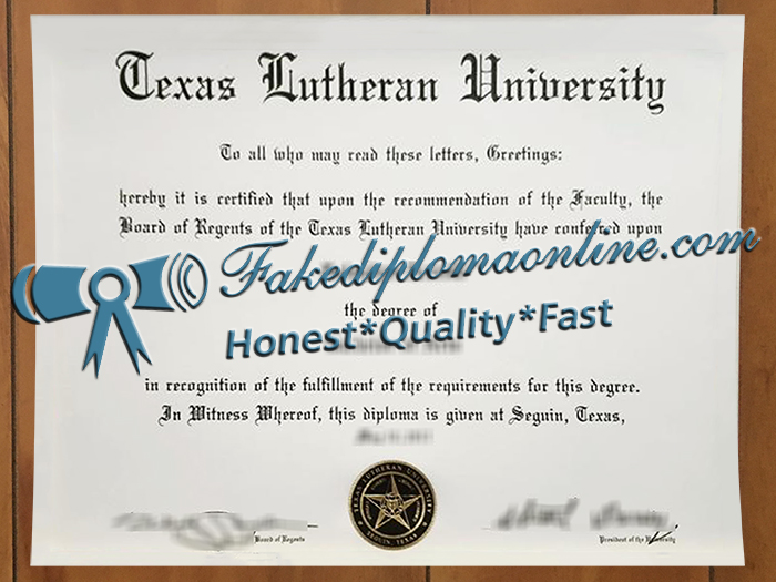 Texas Lutheran University diploma