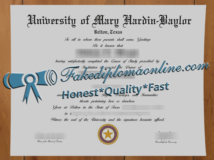 University of Mary Hardin-Baylor diploma