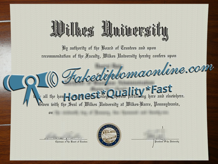 Wilkes University diploma