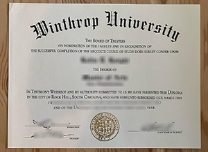 Winthrop University diploma