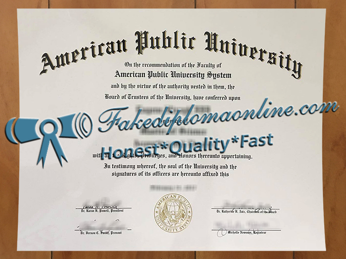 American Public University diploma