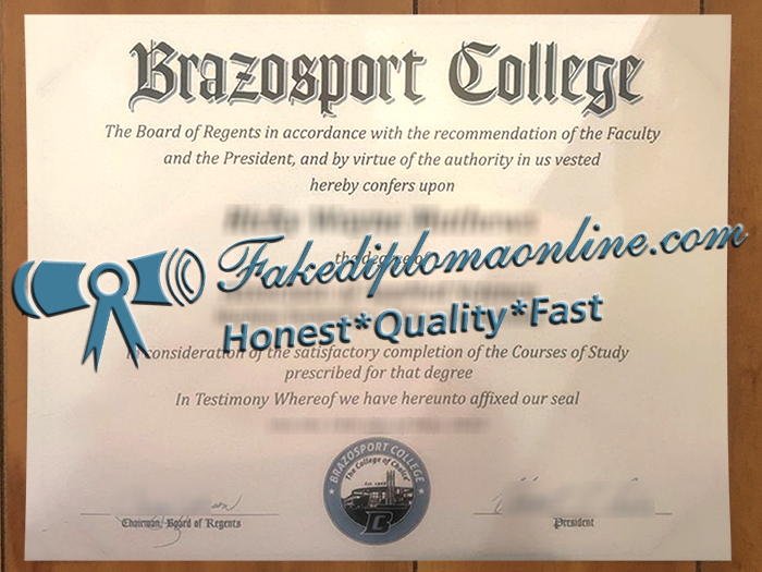 Brazosport College diploma