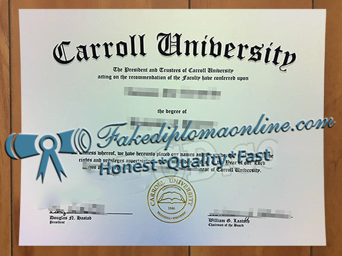 Carroll University diploma