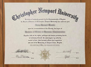 Christopher Newport University diploma