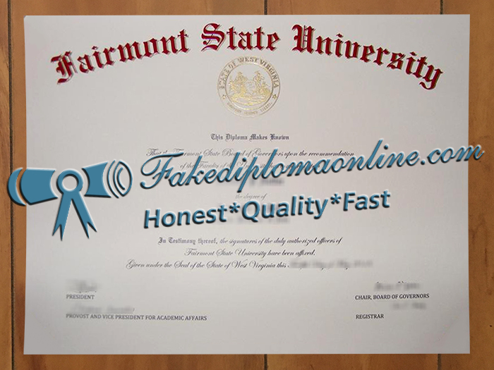 Fairmont State University diploma