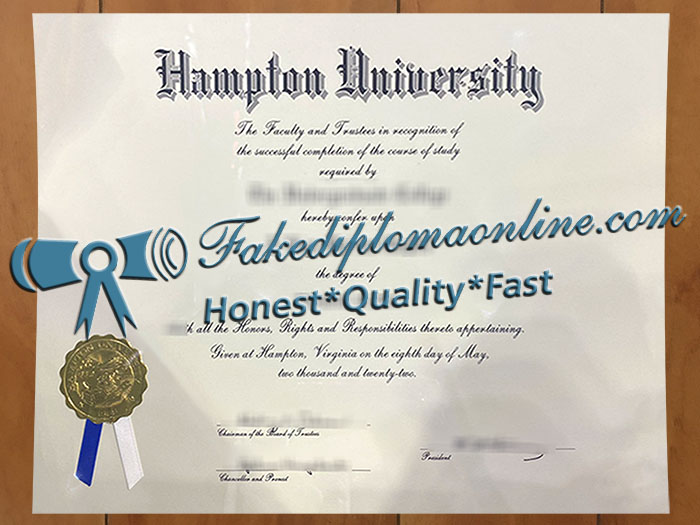 Hampton University diploma