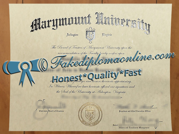 Marymount University diploma