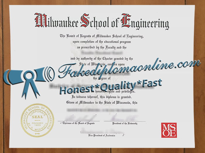 Milwaukee School of Engineering diploma