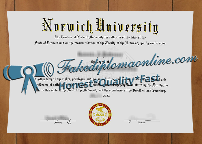 Norwich University diploma