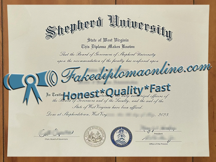 Shepherd University diploma