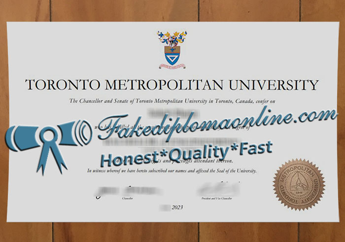 Toronto Metropolitan University diploma