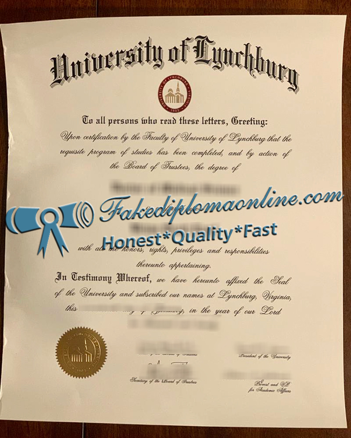 University of Lynchburg diploma