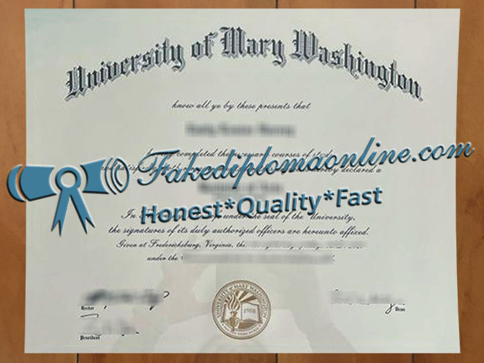 University of Mary Washington diploma