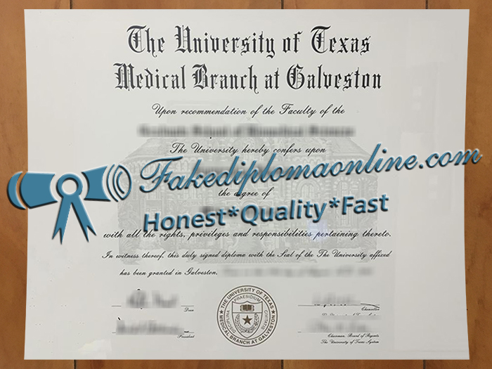 University of Texas Medical Branch diploma