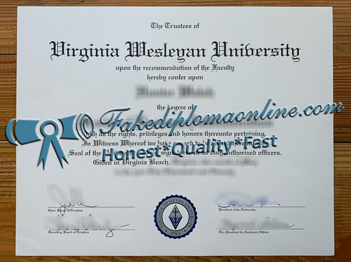 Virginia Wesleyan University diploma