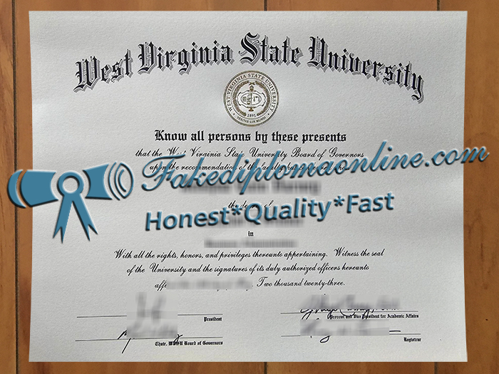 West Virginia State University diploma