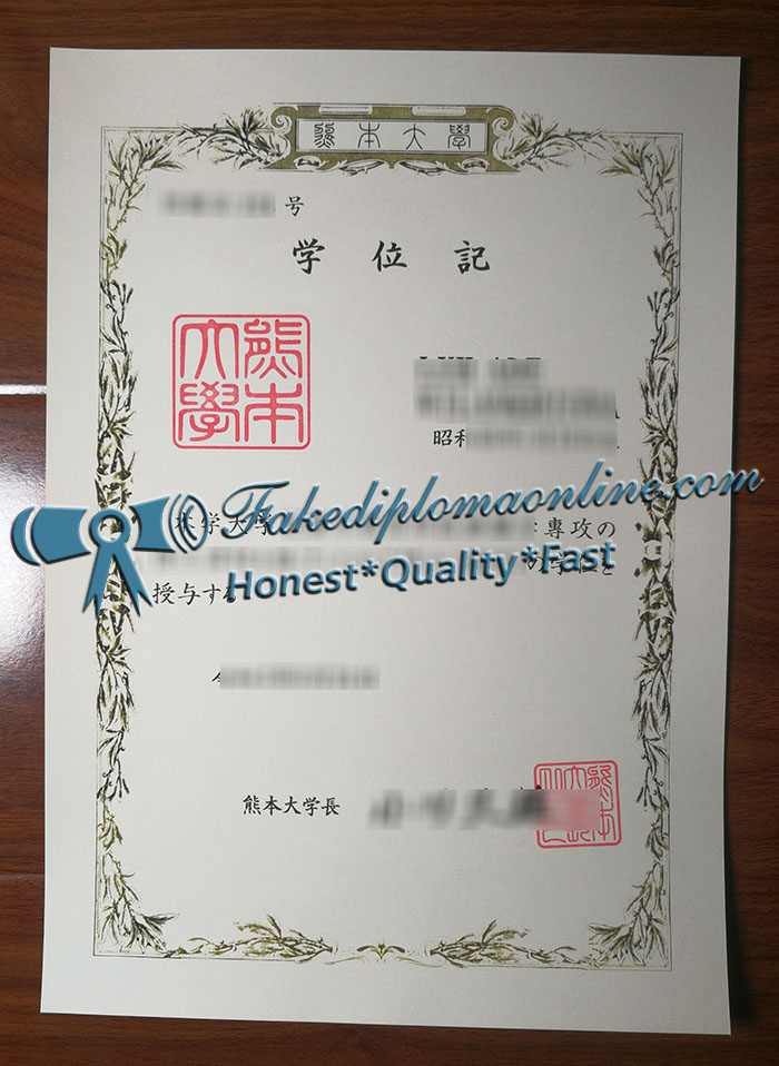 Kumamoto University diploma