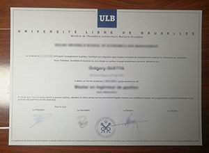 Université Libre de Bruxelles diploma