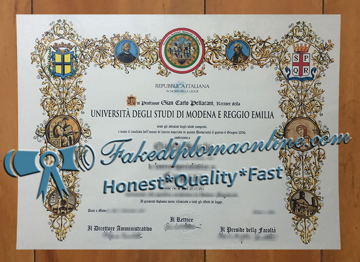 University of Modena and Reggio Emilia diploma