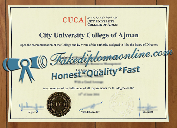 City University College of Ajman diploma