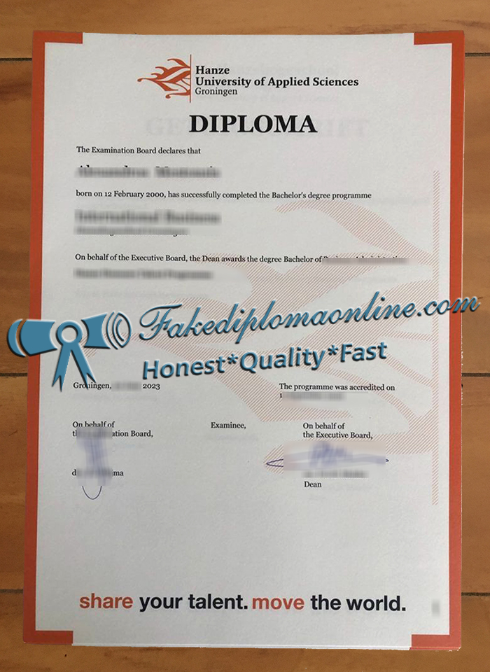 Hanzehogeschool Groningen diploma