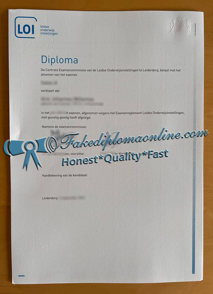 Leidse Onderwijsinstellingen diploma