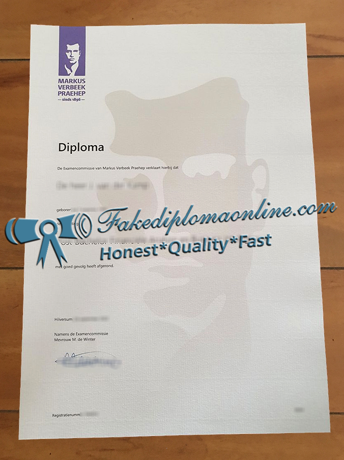 Markus Verbeek Praehep diploma