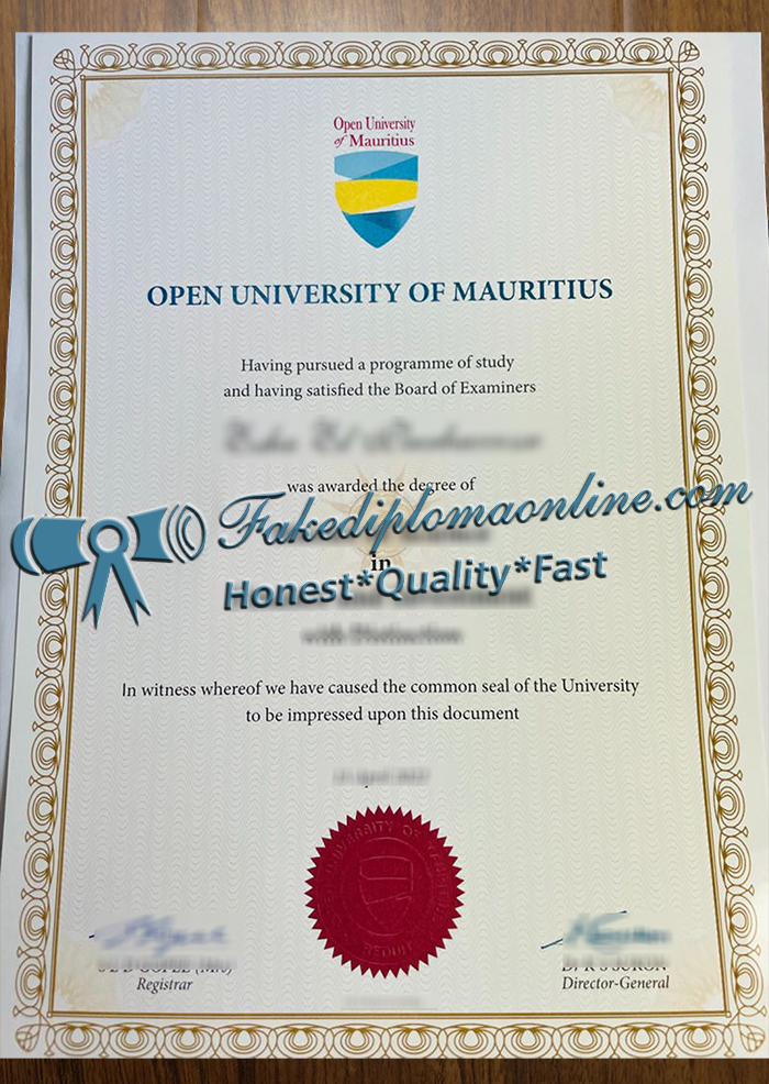 Open University of Mauritius degree