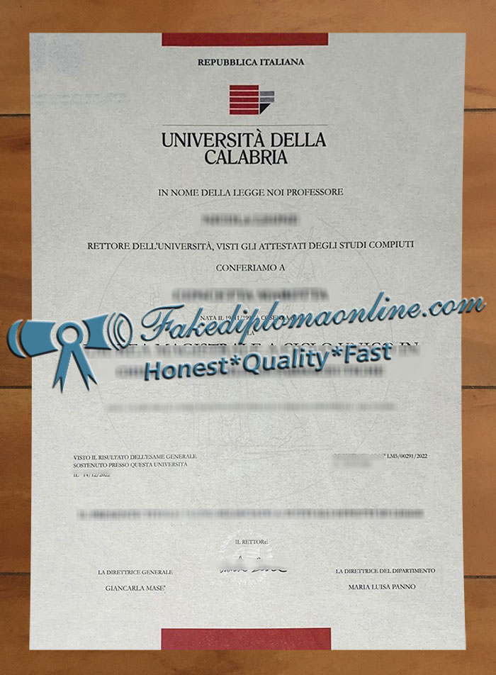 Università della Calabria diploma