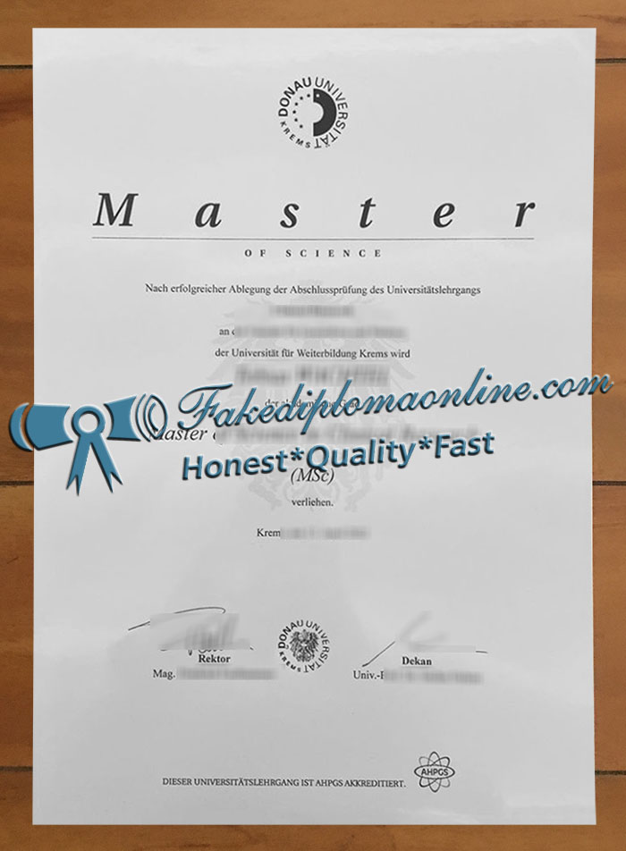 Universität für Weiterbildung Krems diploma