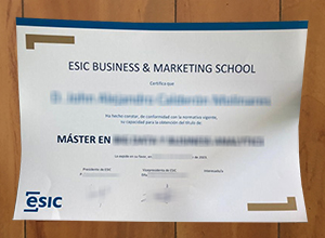 ESIC Business & Marketing School diploma