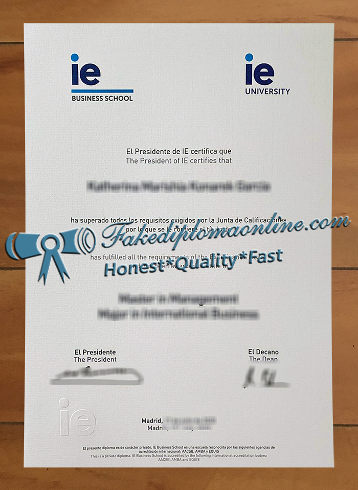 IE university diploma