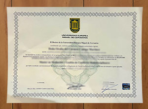 Universidad Europea Miguel de Cervantes diploma