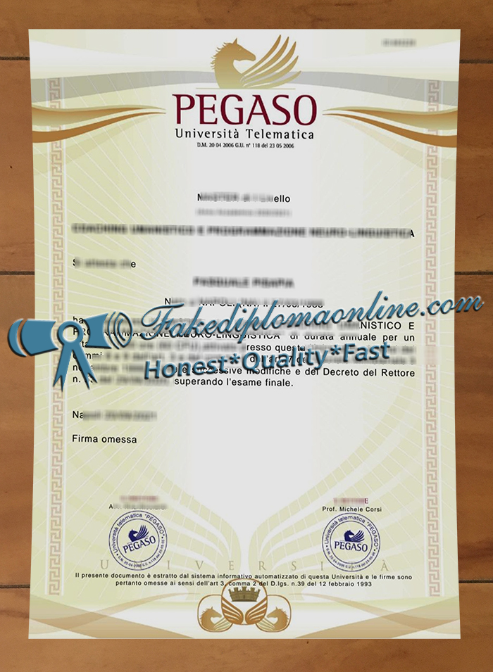 Università Telematica Pegaso degree