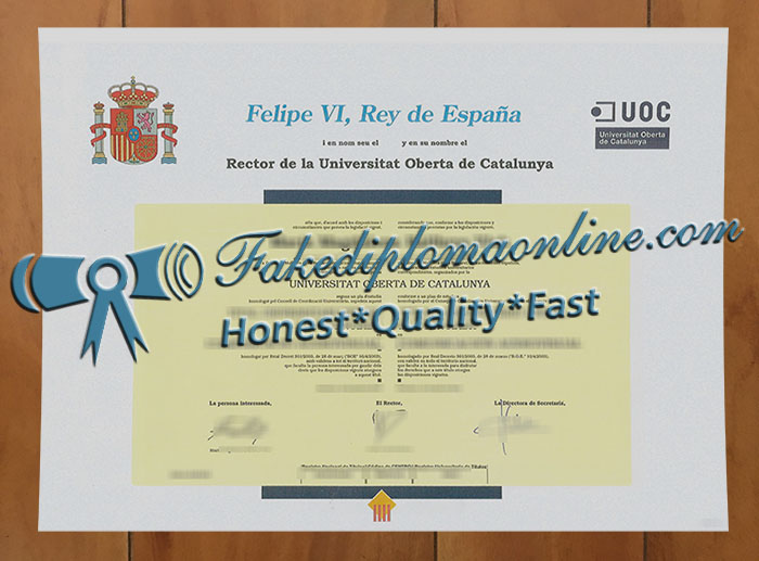 Universitat Oberta de Catalunya diploma