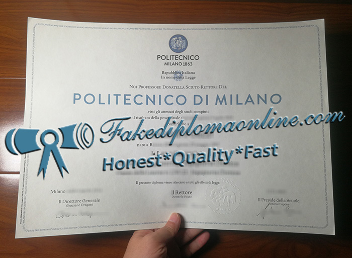 Politecnico di Milano diploma