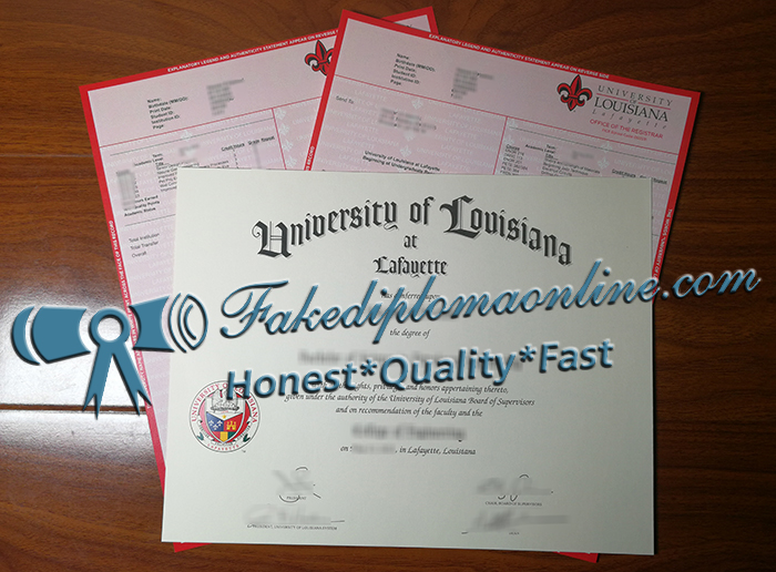 UL Lafayette degree and transcript