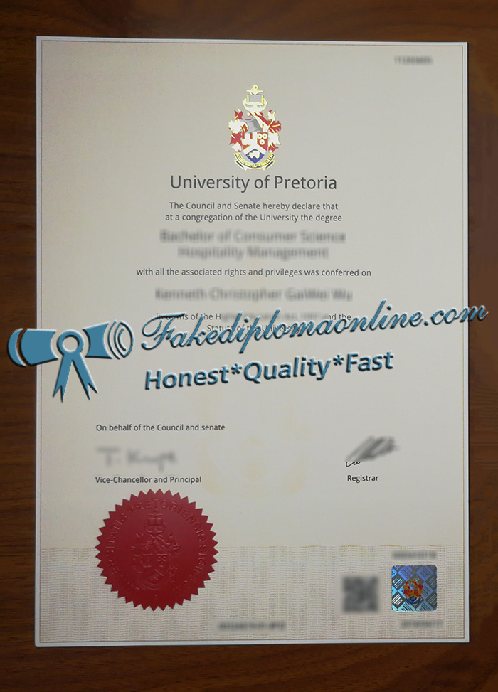 University of Pretoria diploma