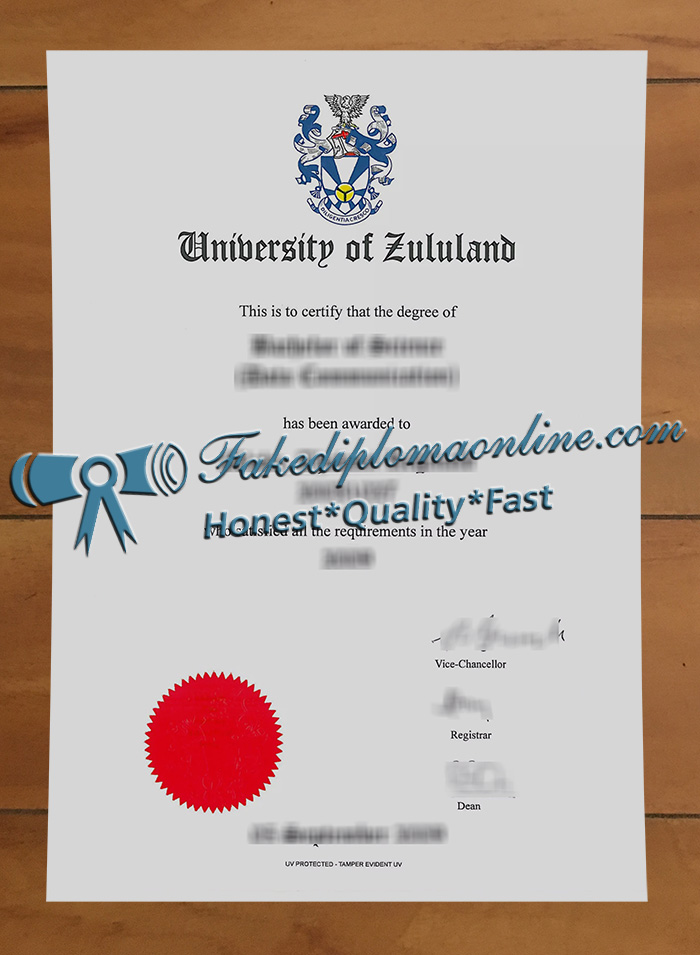 University of Zululand diploma