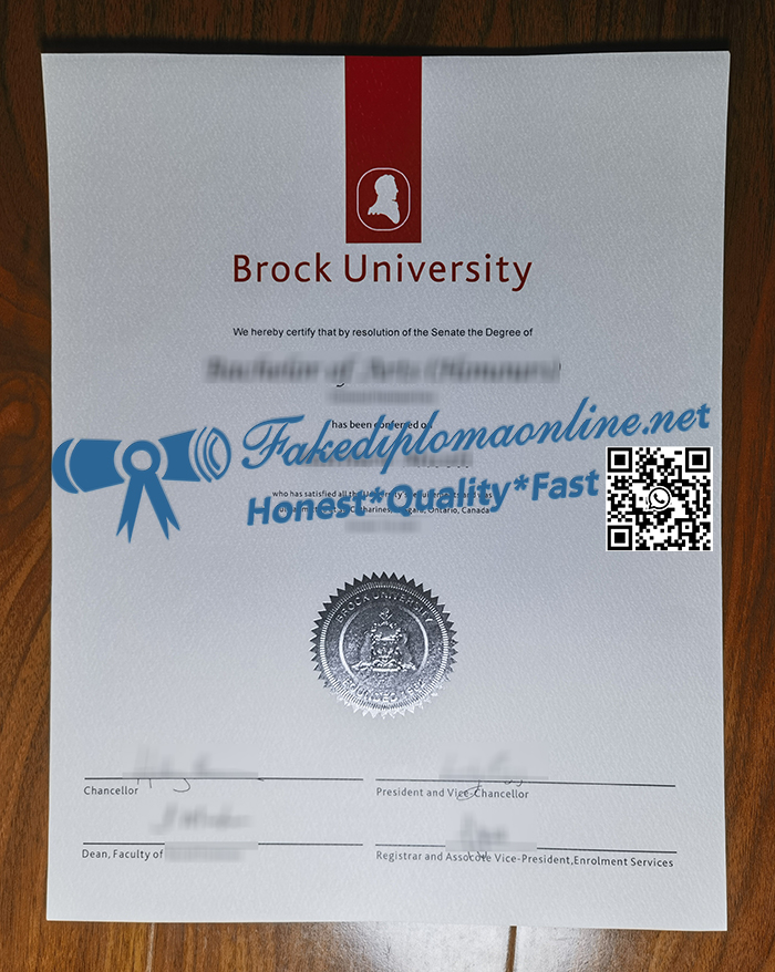 Brock University diploma